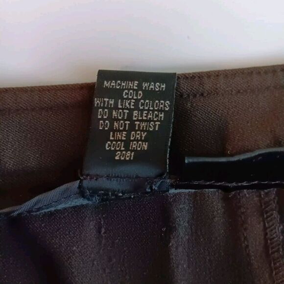 Vtg Rafaella Size 14 Dark Brown Maxi/Midi Straight Skirt w/Deep Rear Split - Picture 5 of 8